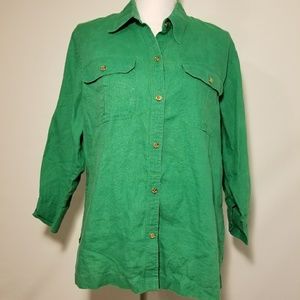 Ralph Lauren long sleeve linen top